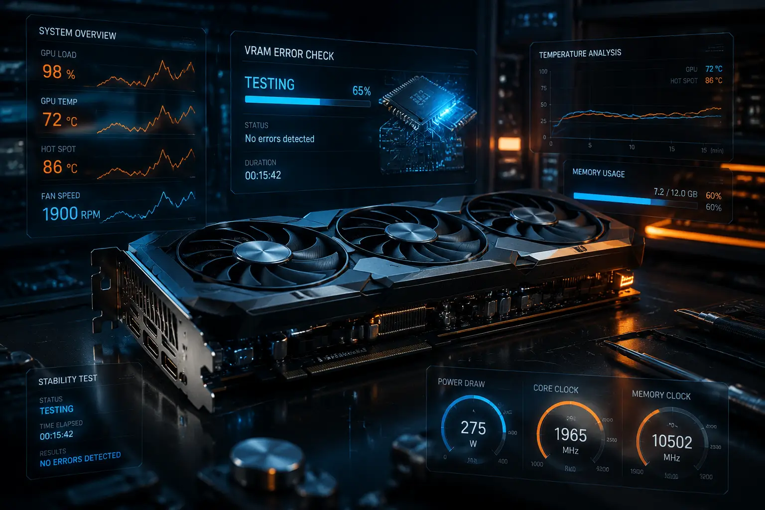 آموزش تست VRAM کارت گرافیک با نرم‌افزار OCCT؛ راهنمای جامع سلامت‌سنجی سخت‌افزار