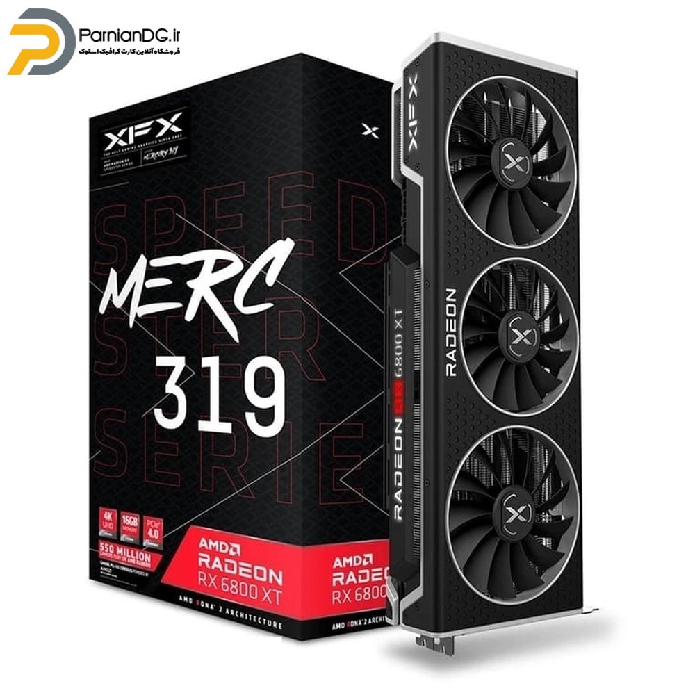 کارت گرافیک ایکس اف ایکس RX 6800XT MERC 319 XFX استوک + یک هفته مهلت تست