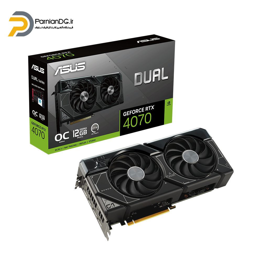 کارت گرافیک ASUS Dual RTX 4070 O12G استوک + گارنتی حامی