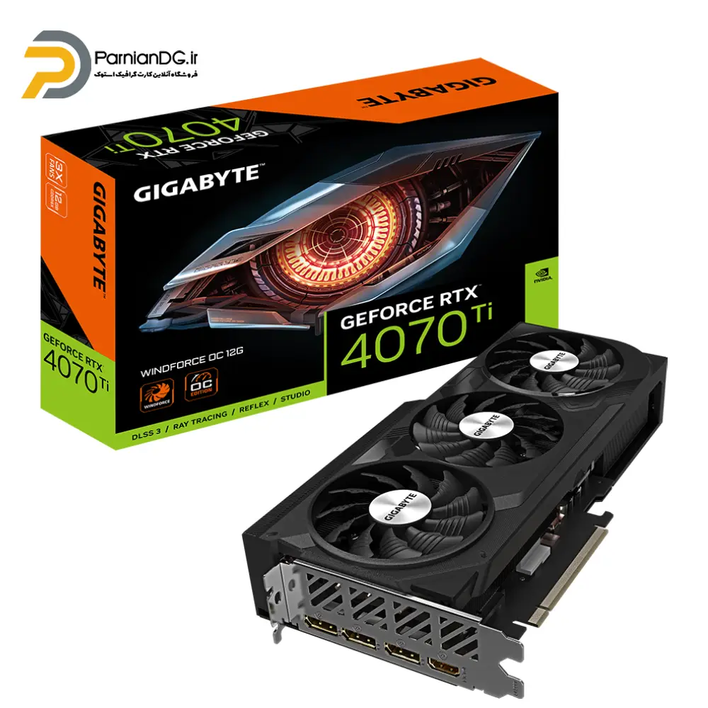 کارت گرافیک گیگابایت RTX 4070 Ti Windforce OC استوک + گارانتی اواژنگ