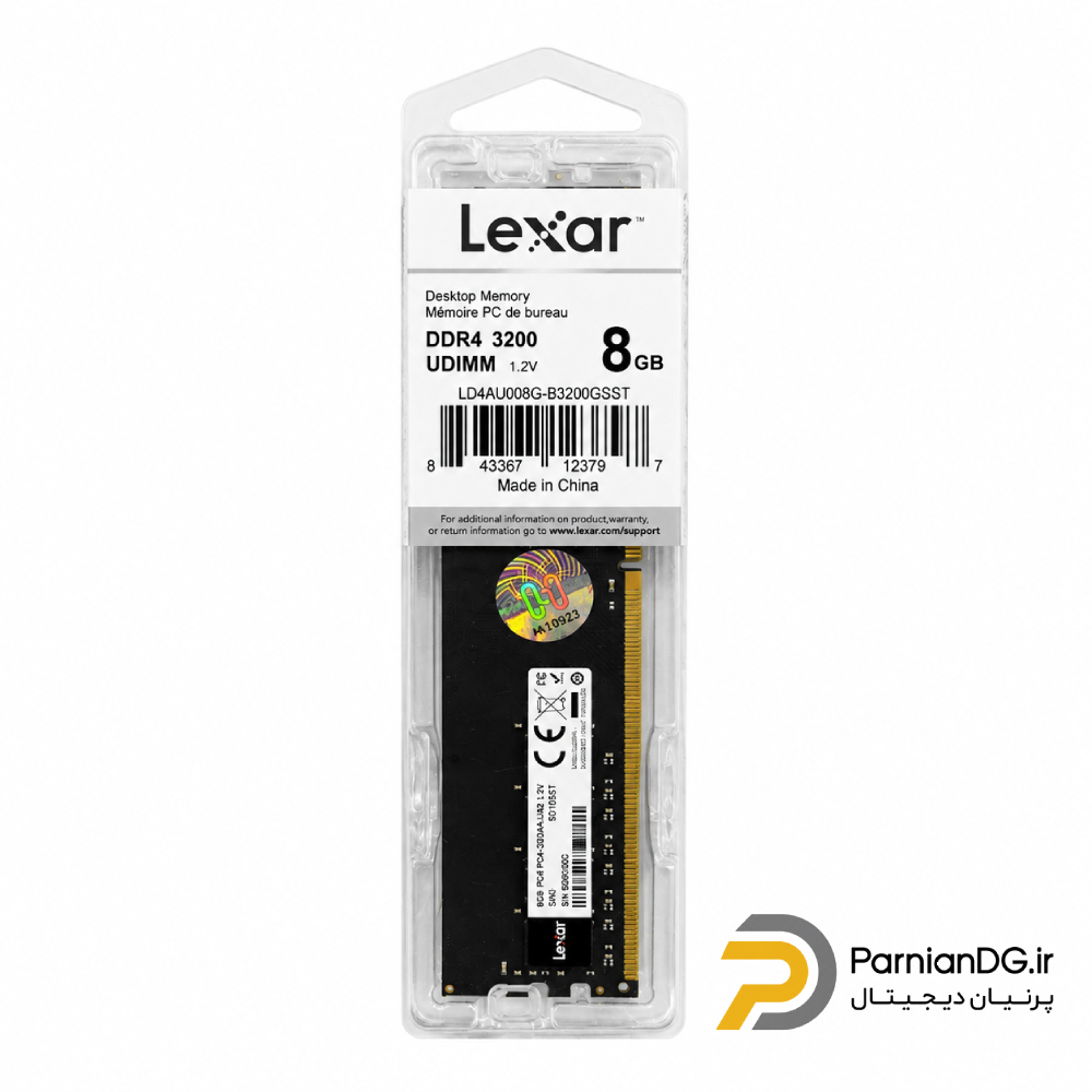 رم 8 گیگ DDR4 برند Lexar باس 3200 آکبند (گارانتی حامی)