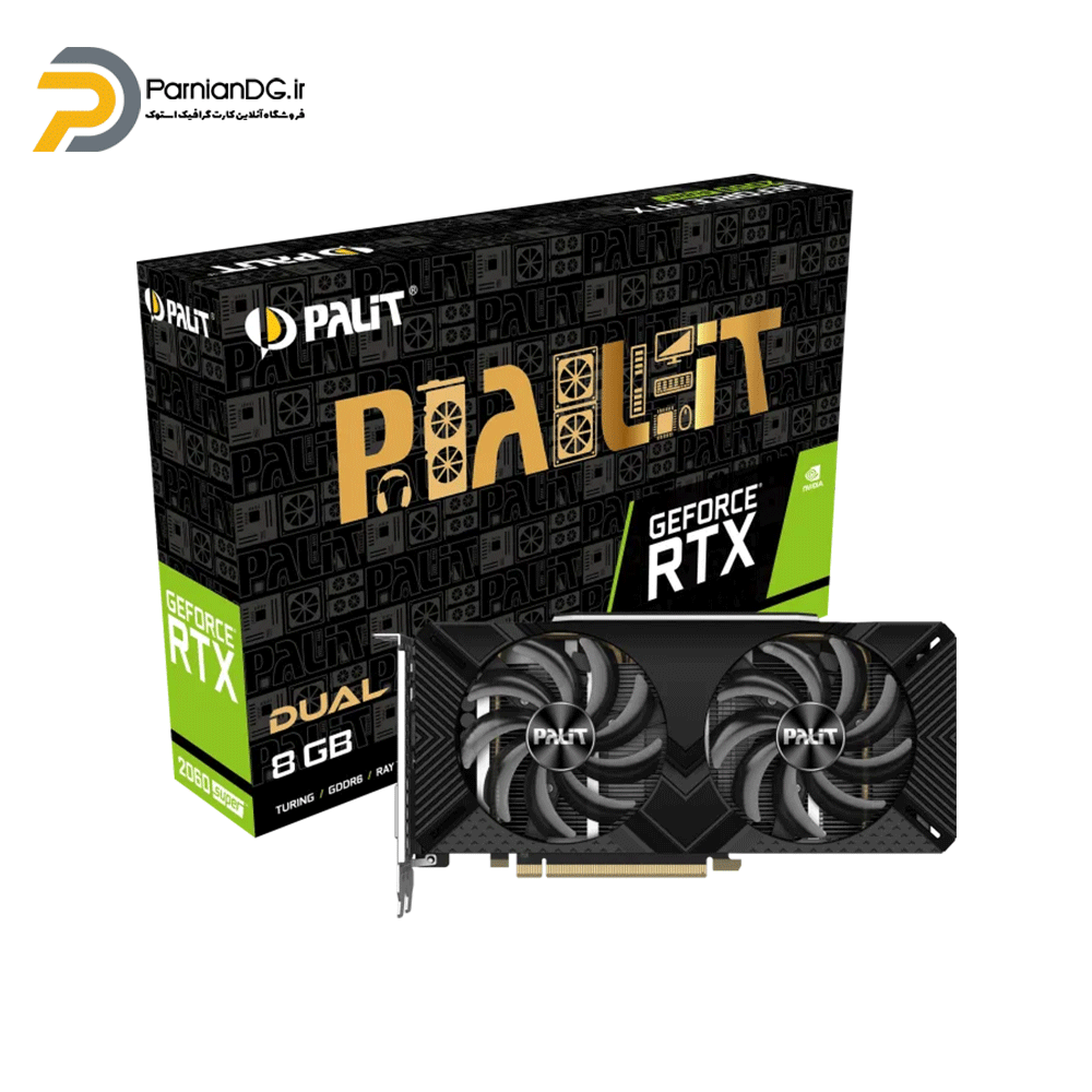 کارت گرافیک RTX 2060 SUPER 8GB Palit استوک + یک هفته مهلت تست