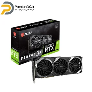 کارت گرافیک  RTX 3070 MSI VENTUS 3X OC 8GB + اکبند