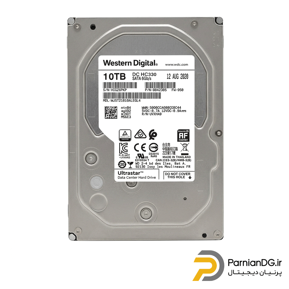 هارد دیسک اینترنال وسترن دیجیتال 10TB Ultrastar DC HC330 استوک