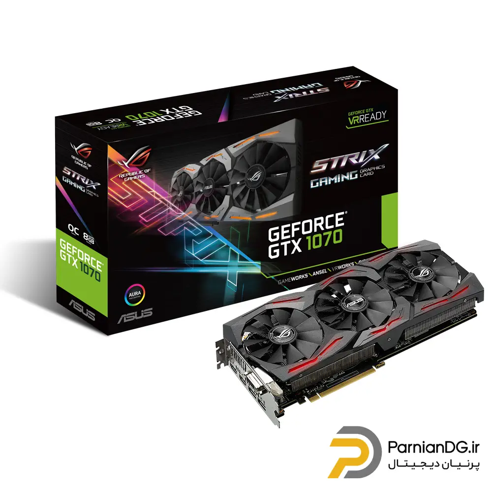 کارت گرافیک GTX 1070 ASUS ROG STRIX GAMING 8GB استوک